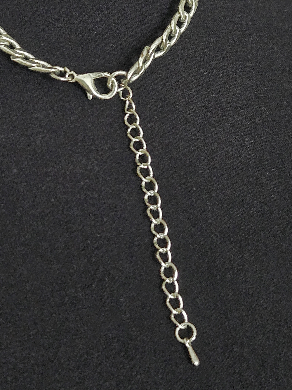 Y2K/2010 Boho Antiqued Silver Tribal Bib Statement Necklace Kuchi Fringe Layered - Picture 7 of 9
